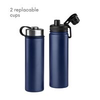 BORRACCIA TERMICA 650 ML CON  DUE TAPPI